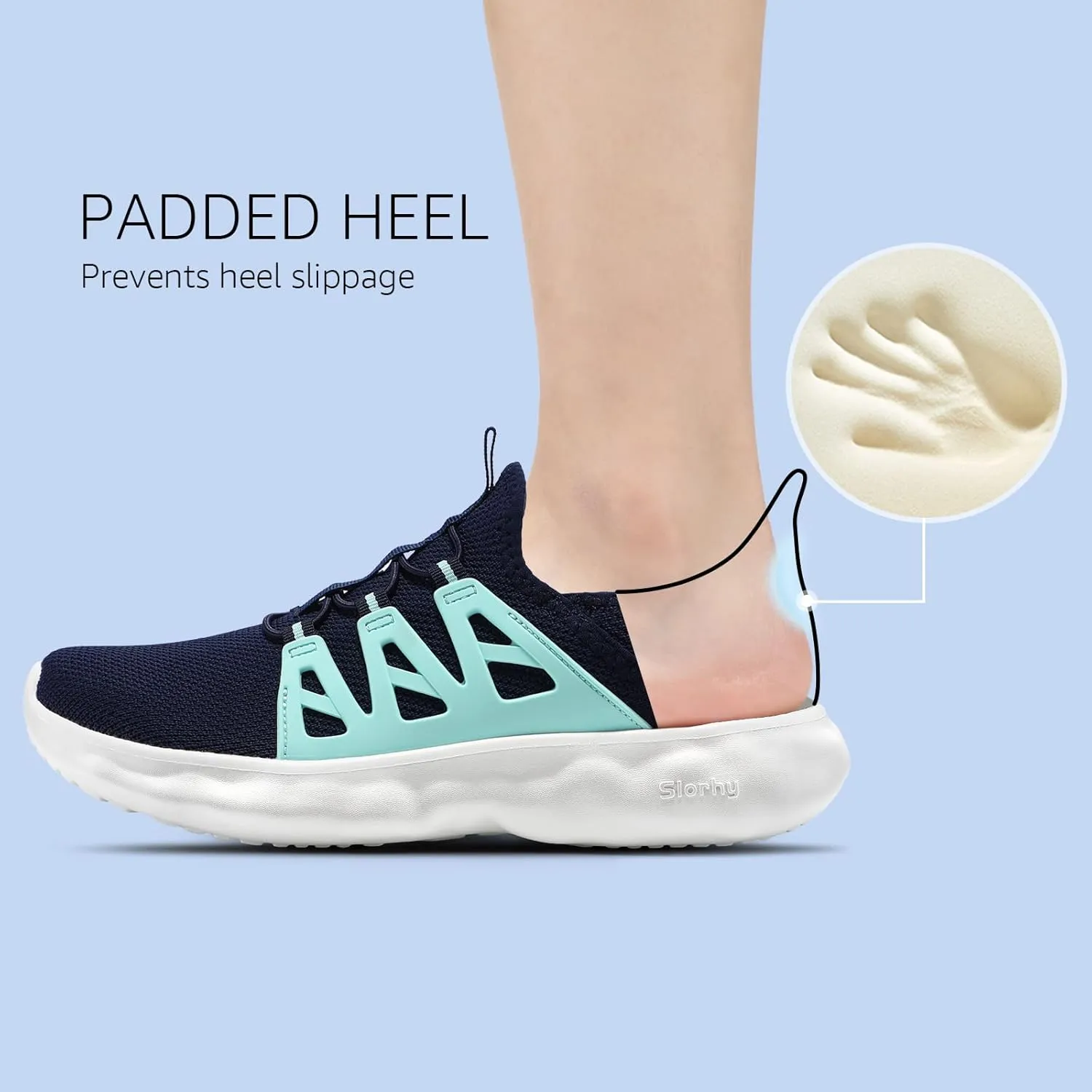 STQ Womens Walking Shoes Orthopedic Slip on Sneakers with Plantar Fasciitis