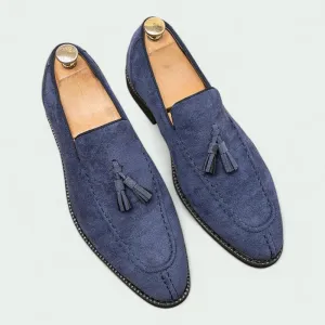 Strazoro | Suede loafers with Tassels and Stitched Detailing (Men)