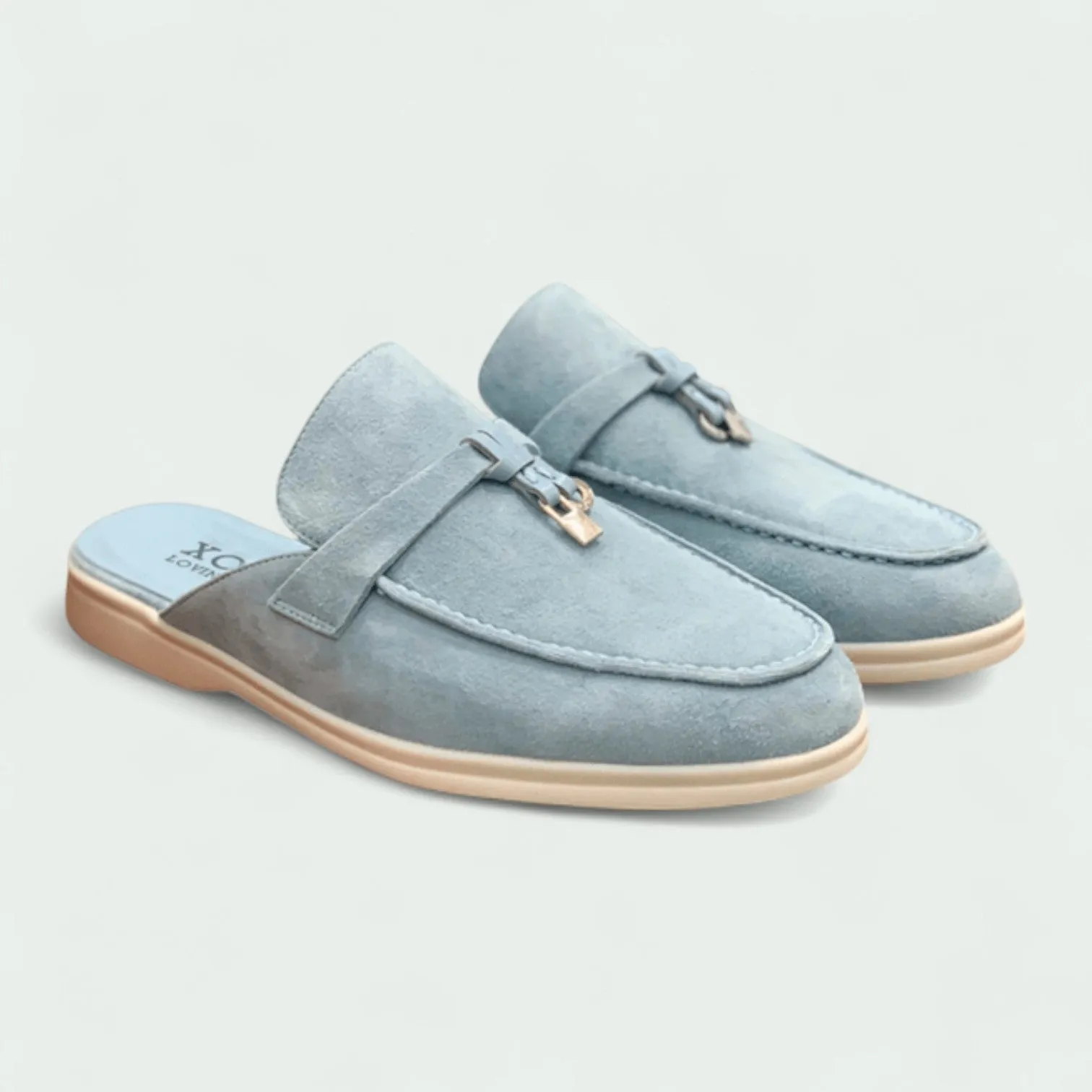 Strazoro | Women's Navy Suede Tassel Old Money Loafers – Elegant & Comfortable