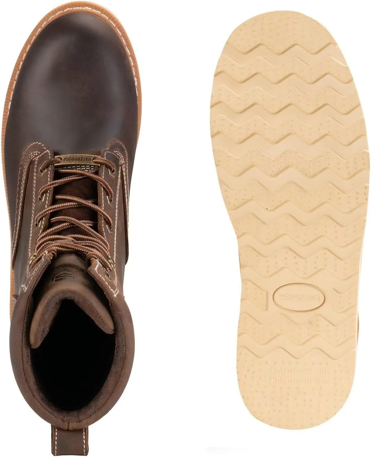SUREWAY Mens 8 in Wedge Moc Soft/Steel Toe Work Boots for Men,Full-Grain Leather,Goodyear Welt,EH,Safety Industrial Construction Boots/Shoes for Women