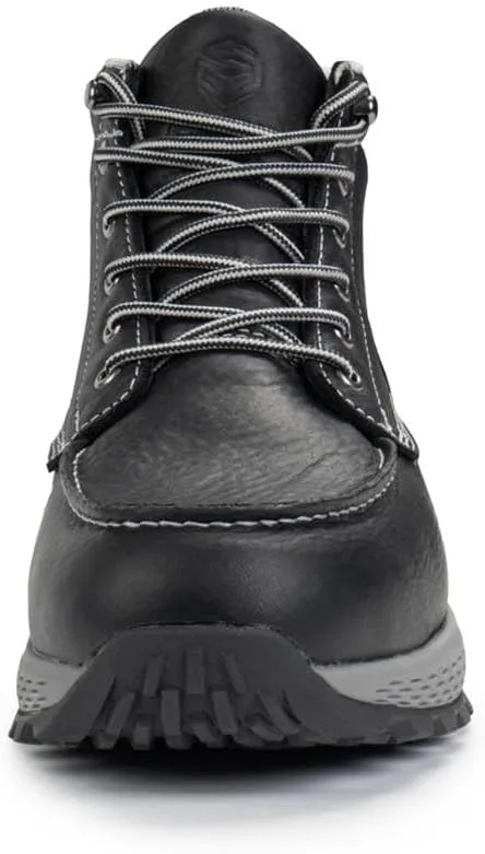 SUREWAY Men's Lightweight Casual Wedge Soft Moc Toe Work Boots,Comfort Insole, Oil/Slip Resistant,Men's Construction Industrial Safety Working Boots/Shoes