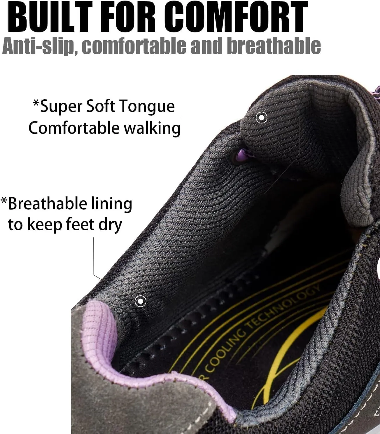 SUREWAY Women's Aluminum Toe Work Shoes for Women,Lightweight & Comfortable,Superior Slip Resistant,EH Safety Industrial Construction Boots/Shoes