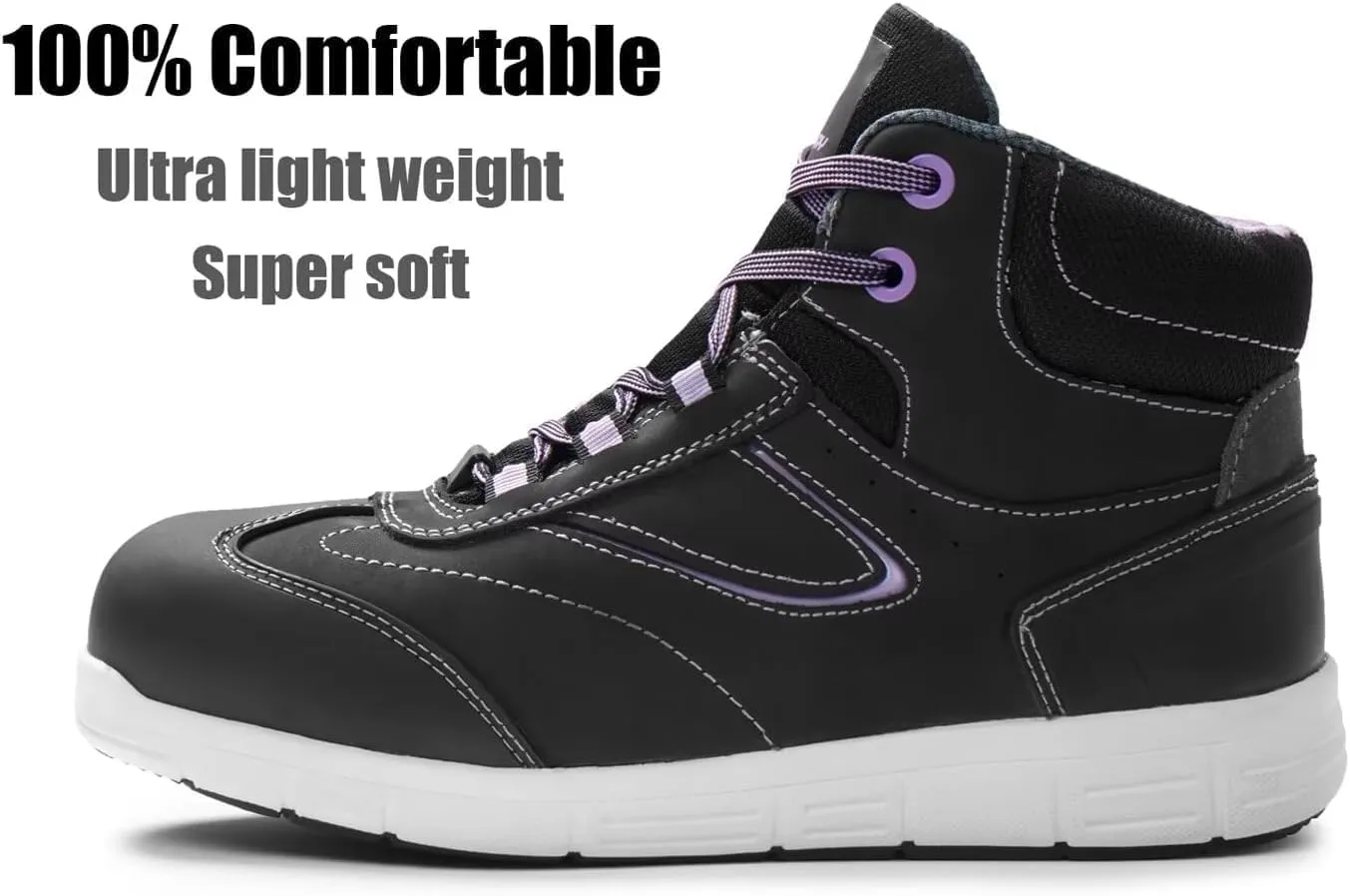 SUREWAY Women's Aluminum Toe Work Shoes for Women,Lightweight & Comfortable,Superior Slip Resistant,EH Safety Industrial Construction Boots/Shoes