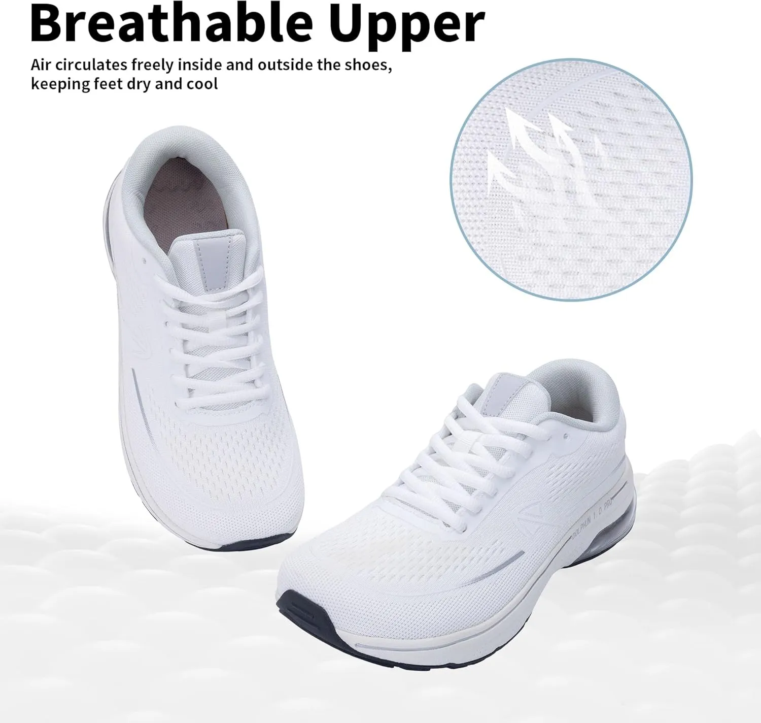 SURRAY Women Wide Toe Box Walking Shoes with Arch Support Air Tennis Running Sneakers Extra Wide Width Woman Shoe for Plantar Fasciitis Flat Foot Heel Pain Relief US Size 6-11