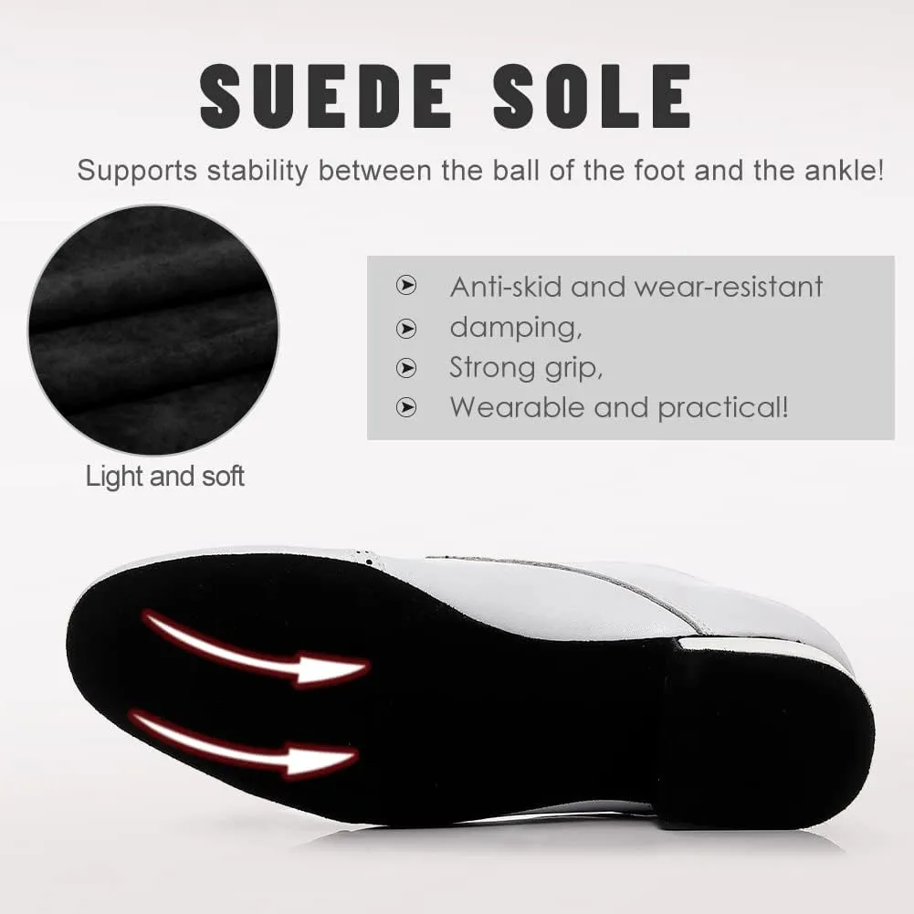 SWDZM Men's Leather Dance Shoes Standard Latin Ballroom Tango Modern Professional Practice Dance Shoes