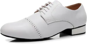 SWDZM Men's Leather Dance Shoes Standard Latin Ballroom Tango Modern Professional Practice Dance Shoes