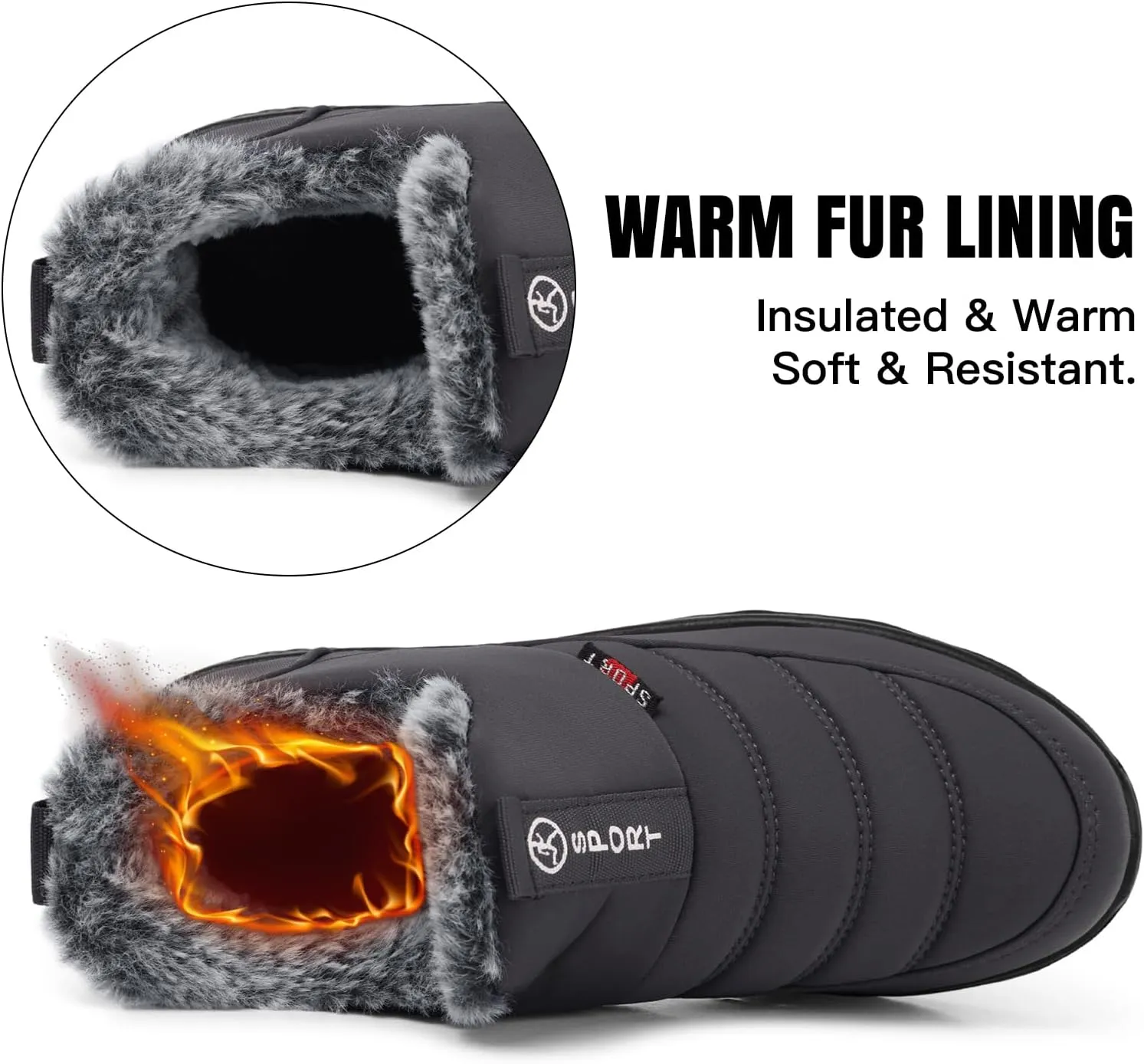 SWQZVT Winter Boots For Women Snow: Non Slip Winter Boot Ankle Outdoor Comfortable Resistant Flat Booties