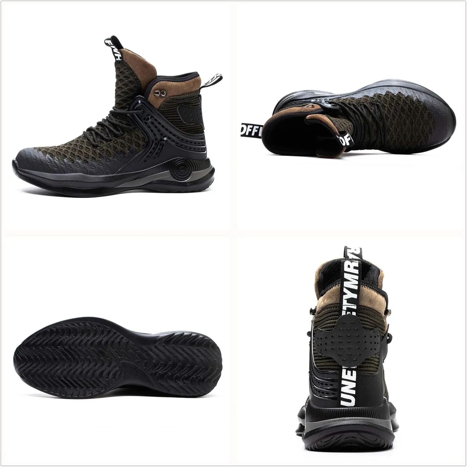 SYLPHID Steel Toe Boots for Men Safety Shoes for Women Work Sneakers Slip Resistant