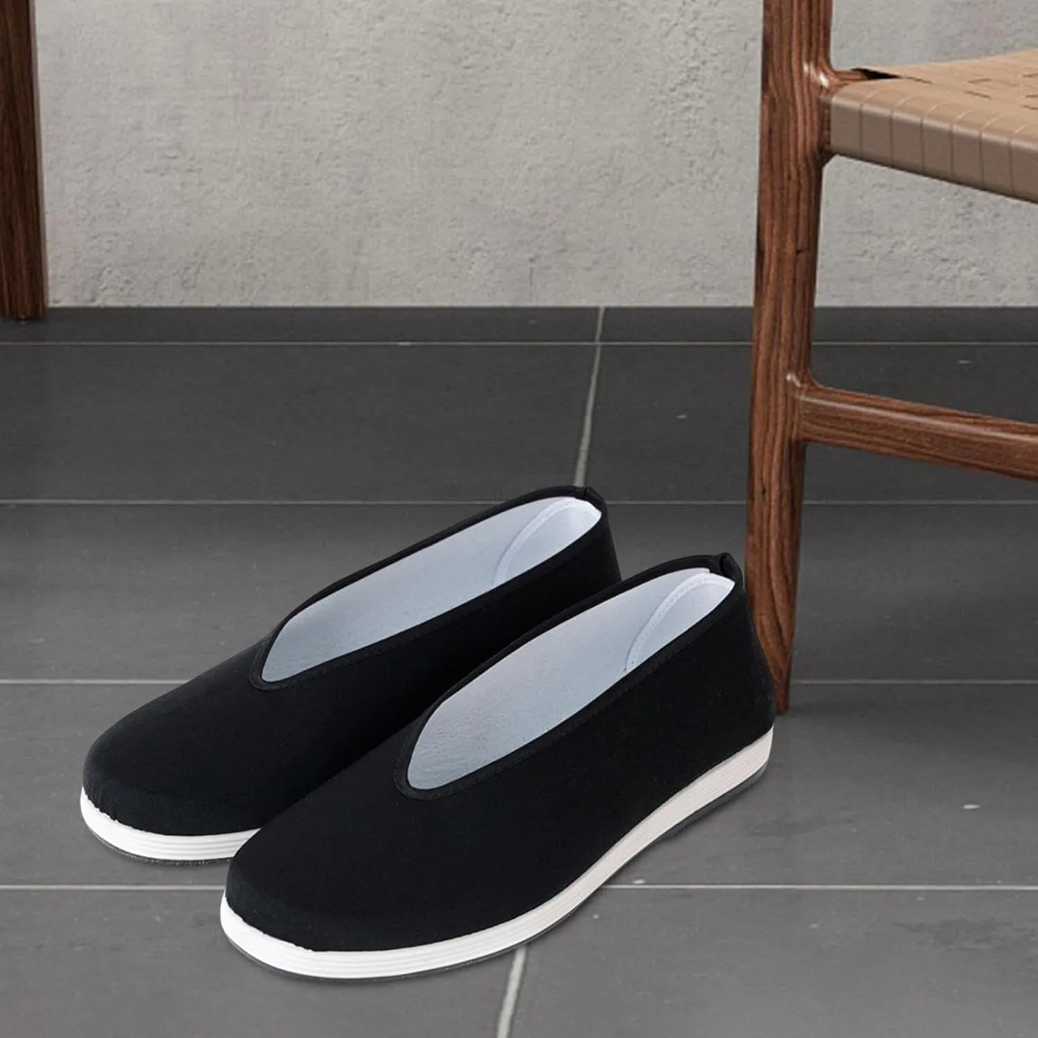 Tai Chi Shoes Kung Fu Shoes, Anti Slip Rubber Sole,Breathable Comfortable Old Beijing Shoes Chinese Traditional Shoes