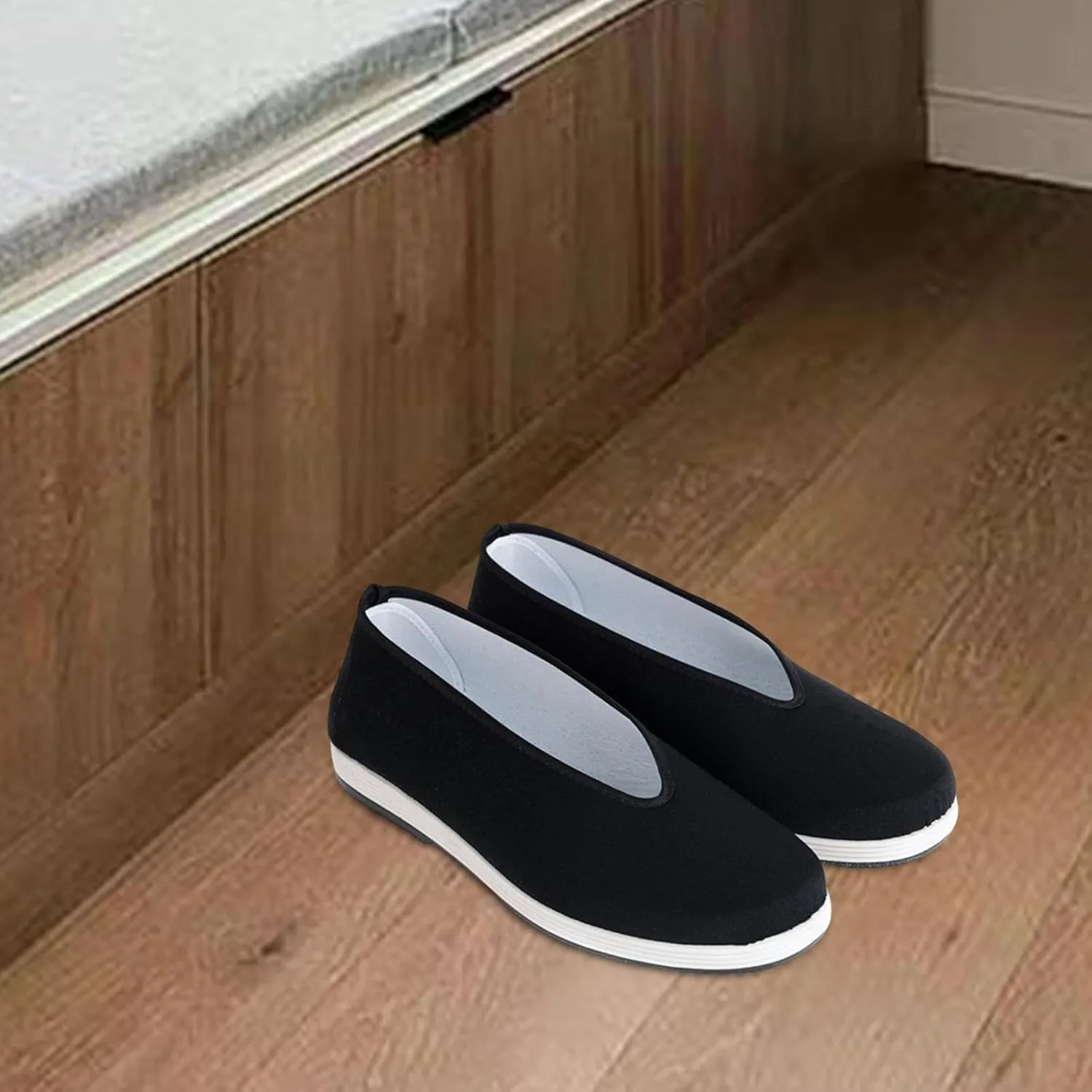 Tai Chi Shoes Kung Fu Shoes, Anti Slip Rubber Sole,Breathable Comfortable Old Beijing Shoes Chinese Traditional Shoes