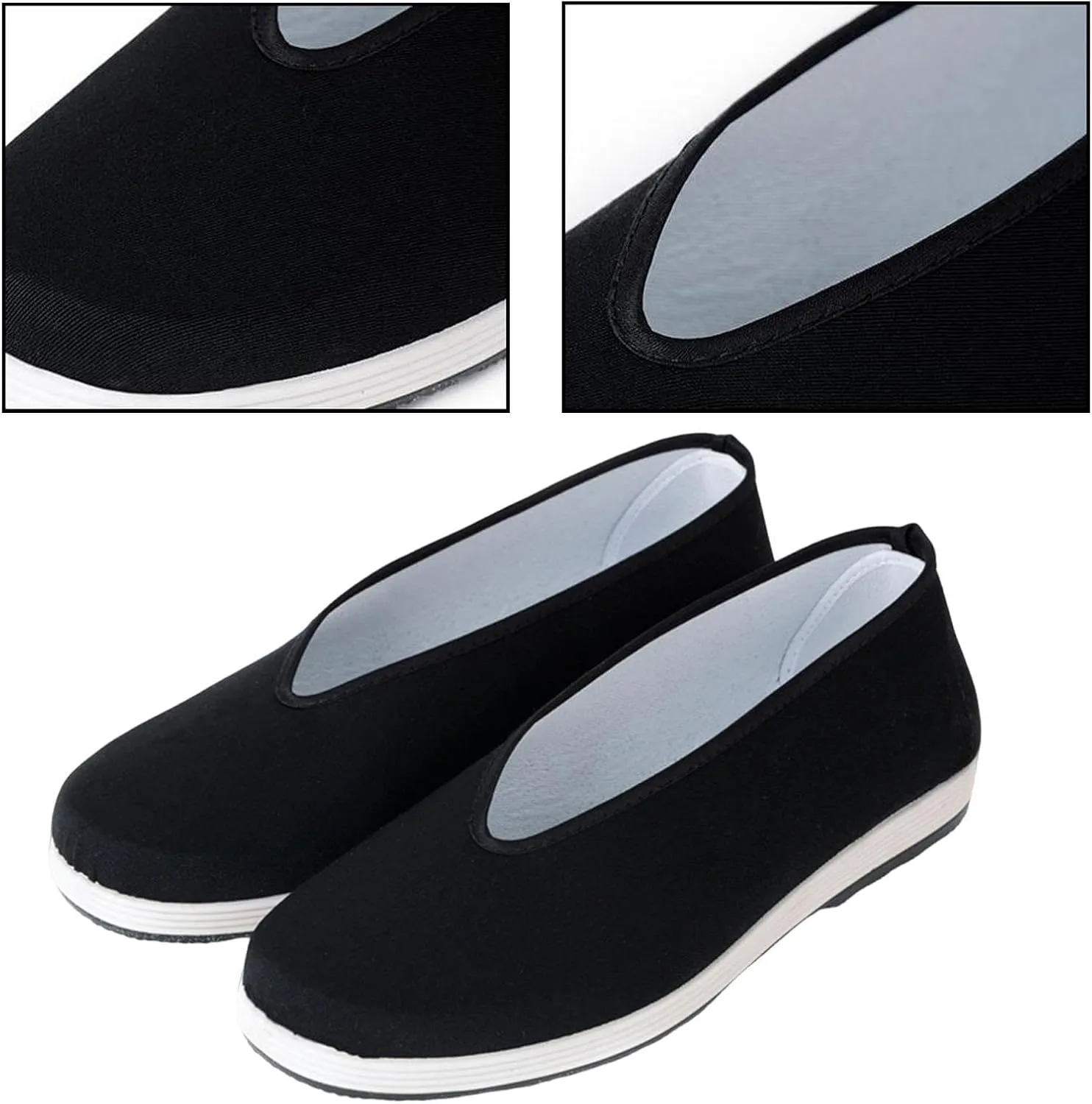Tai Chi Shoes Kung Fu Shoes, Anti Slip Rubber Sole,Breathable Comfortable Old Beijing Shoes Chinese Traditional Shoes