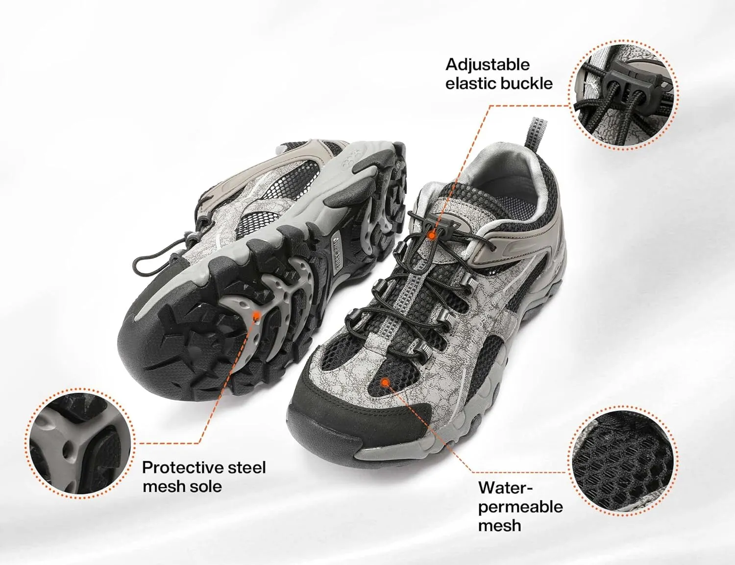 TFO Hiking Shoes Men's Waterproof Air Circulation Insole Ankle Support Non-Slip Lightweight for Outdoor Trekking Walking