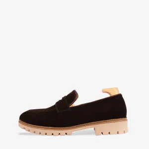 Thames Brown Suede Slip Ons