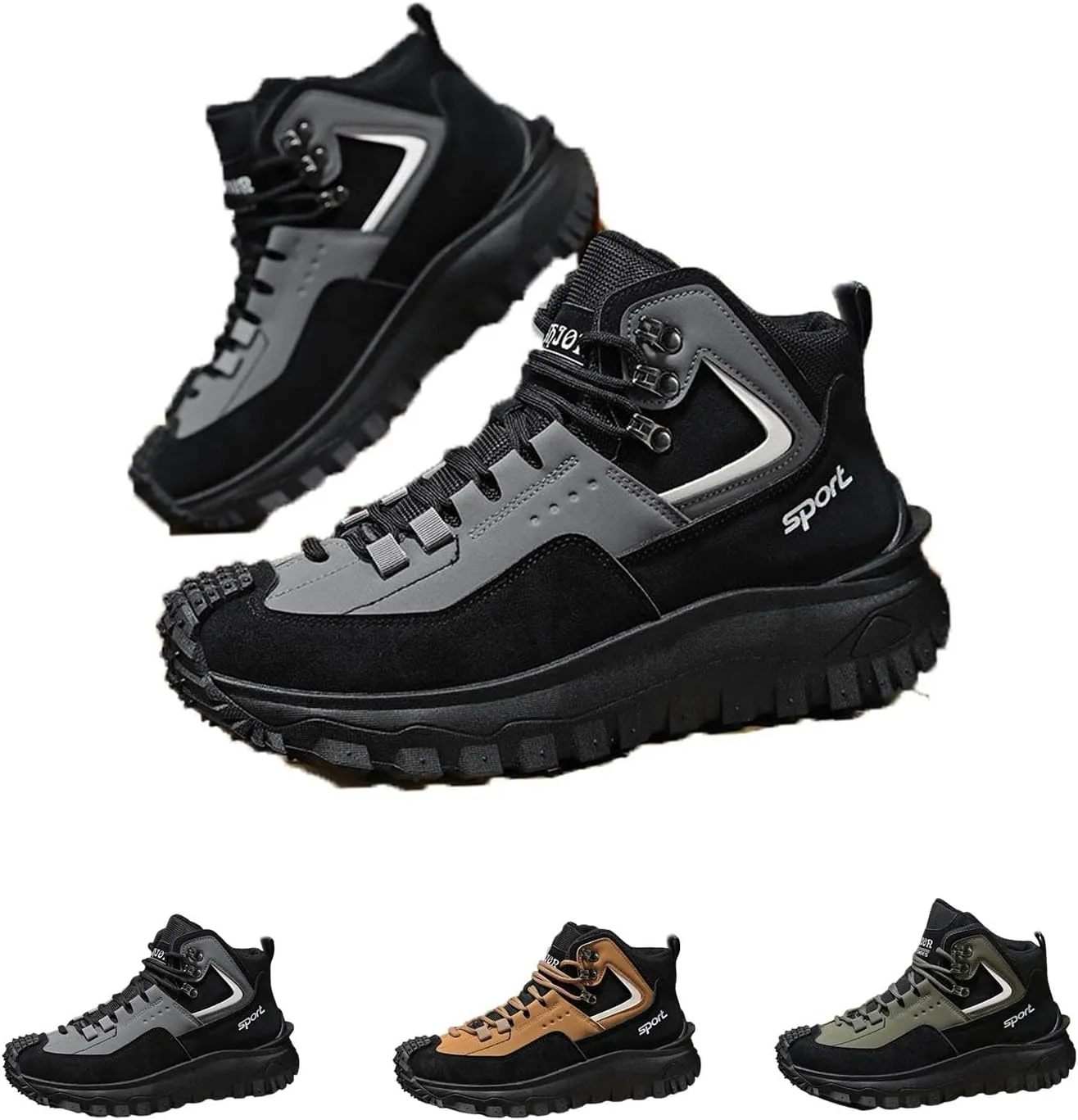 The First Young Safety Work Orthopedic Hiking Boots,Steeltoe Boots for Men Outdoo,Puncture Proof Non Slip Steel Toe Safety Zapatos