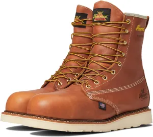 Thorogood American Heritage 8” Waterproof Composite Toe Work Boots for Men Made from Premium Leather with Slip-Resistant Wedge Outsole and Comfort Insole; EH Rated