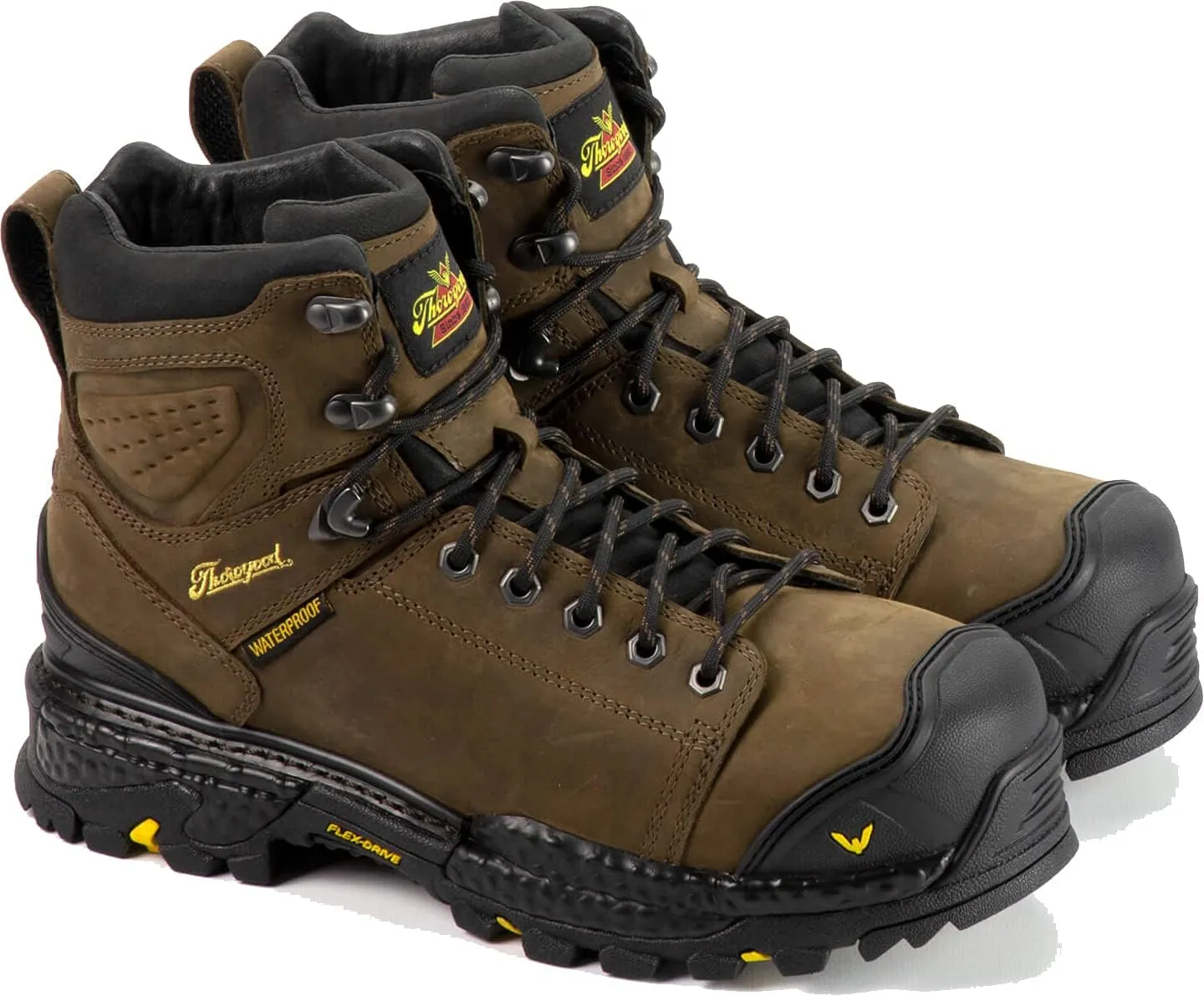 Thorogood Infinity FD 6” Waterproof Composite Toe Work Boots for Men Made with Premium Full-Grain Leather and Slip-Resistant Anti-Fatigue Outsole; EH Rated
