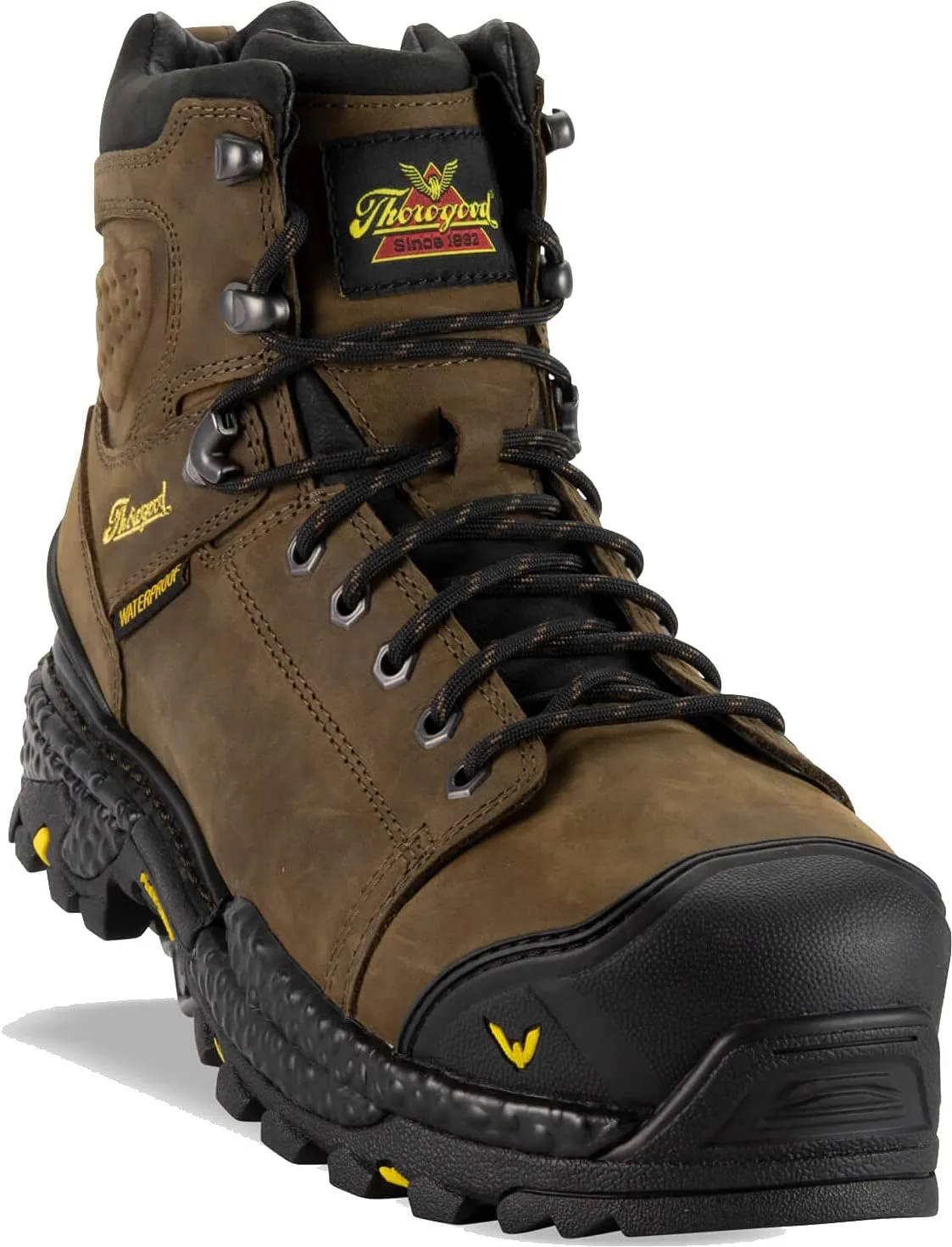 Thorogood Infinity FD 6” Waterproof Composite Toe Work Boots for Men Made with Premium Full-Grain Leather and Slip-Resistant Anti-Fatigue Outsole; EH Rated
