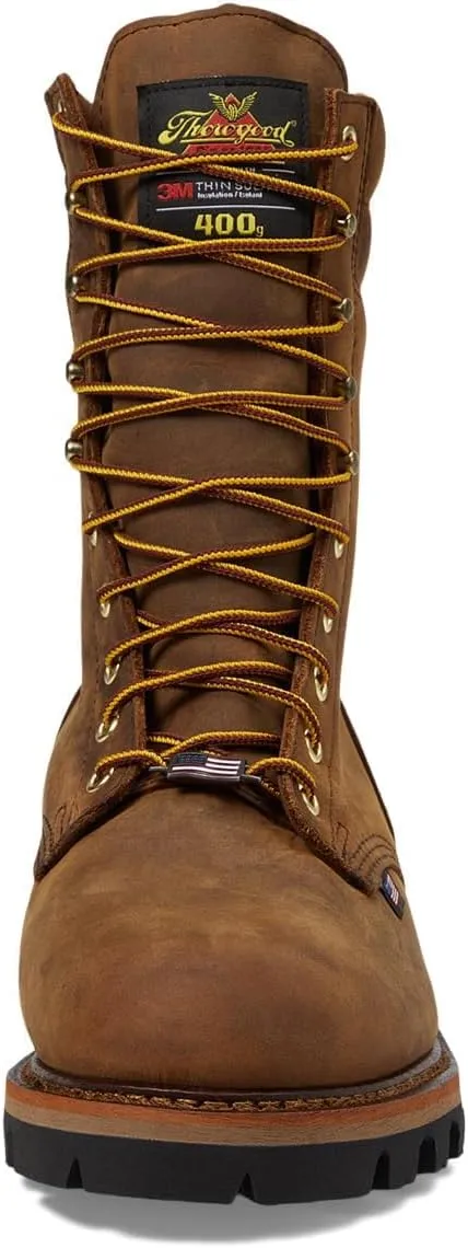 Thorogood Men's Logger Series 9″ Round Toe, 400G 3M Thinsulate Insulation Non-Safety Toe Boot