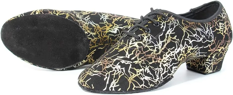 TINRYMX Boys/Men lace-up Dance Shoes Kids Ballroom Dance Practice Shoes Low Heel for Latin Tango Salsa Dance Performence Training
