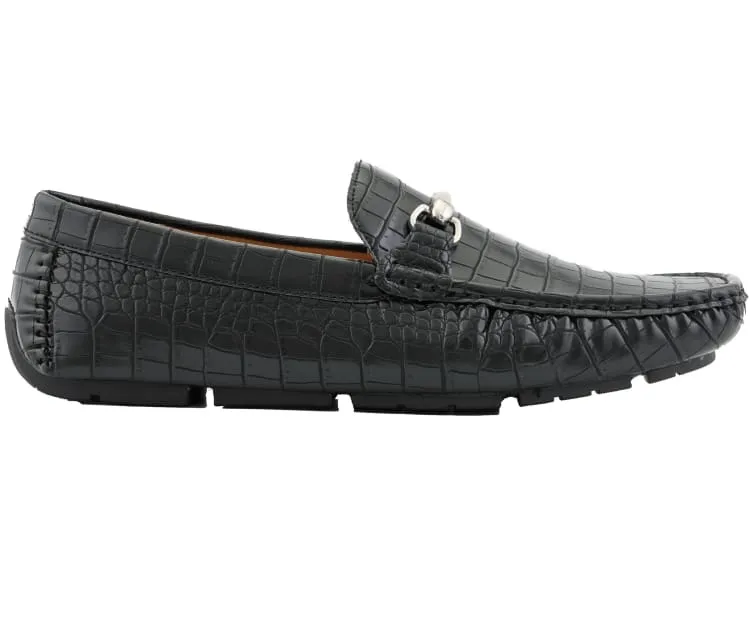 Titus Black Driving Loafers