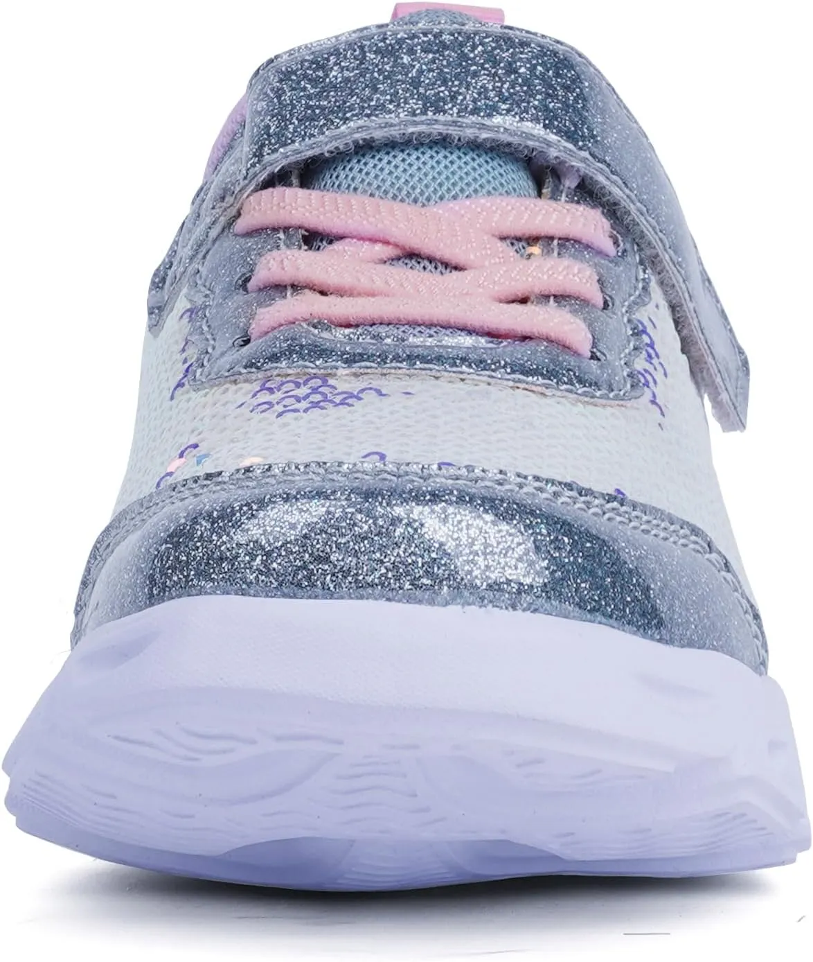 Toandon Toddler Kids Sparkle Breathable Lightweight Sneakers Light Up by Step