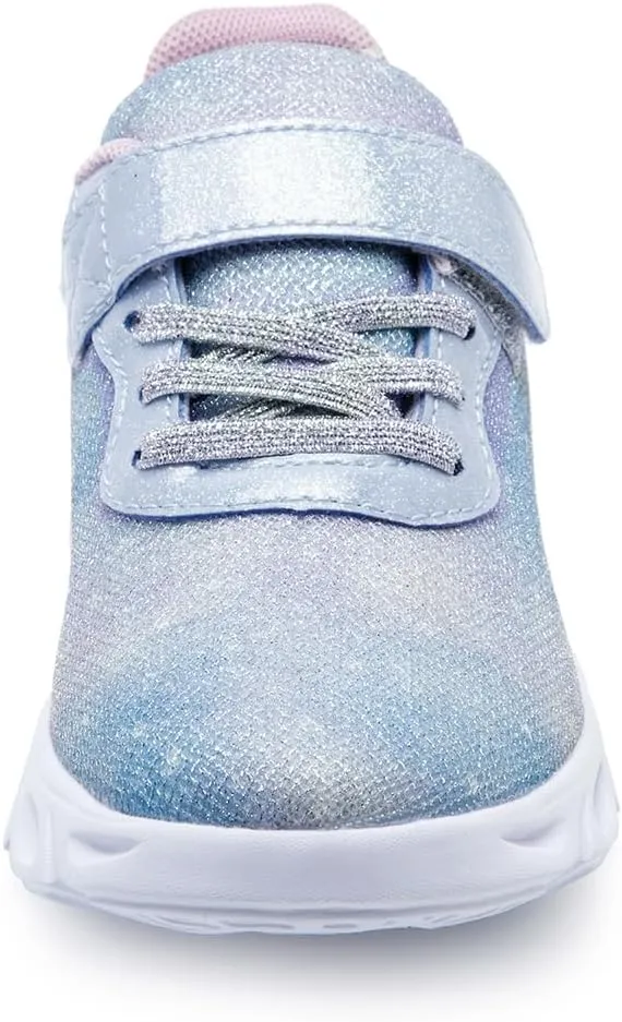 Toandon Toddler Kids Sparkle Breathable Lightweight Sneakers Light Up by Step