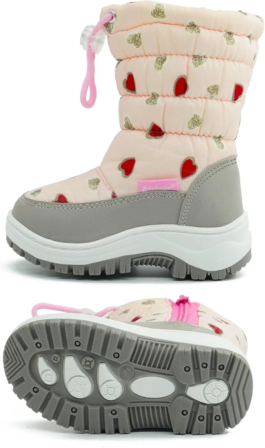 toddler boots girls boots toddler girl boots Shoes Toddler Little Kid size Winter Snow Boots Warm Waterproof Anti-Slip Anti-Collision Hight-Cut for Outdoor Skiing(Toddler/Little Kid)