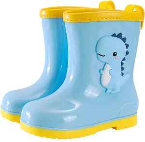 Toddler Dinosaur Rain Boots Little Girls Water Boots Kids' Rainboots Rubber Waterproof Non Slip Rain Boots For Kids