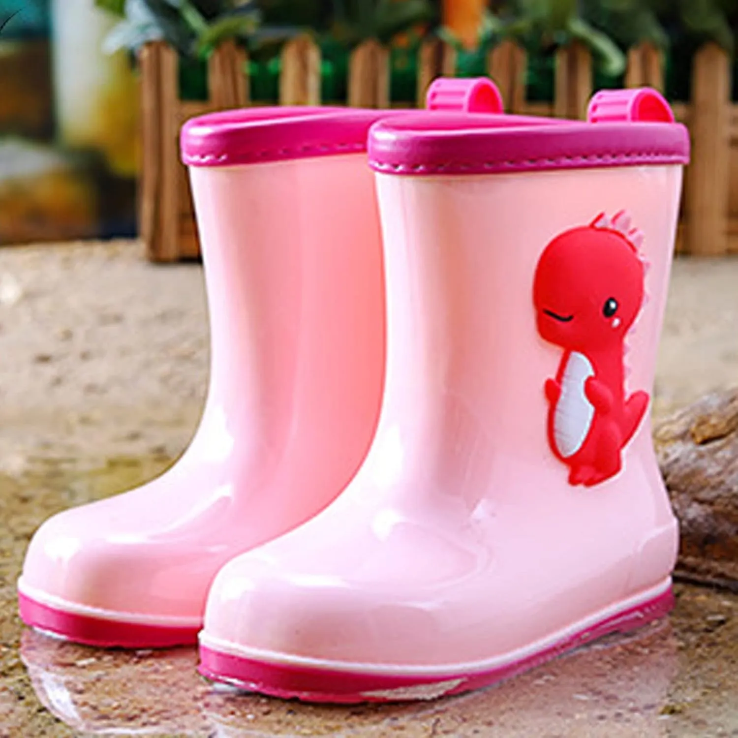 Toddler Kids Children Rain Boots Boys Girls Baby Cartoo𝐧 Animals Waterproo𝐟 Shoes Non Slip Rubber Toddler Snow Boot