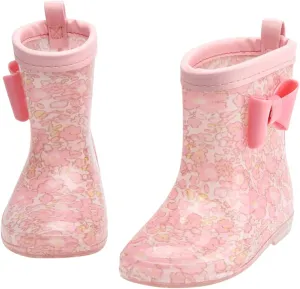 Toddler Unisex-Child Rain Boots For Boys Fleece Waterproof PVC Rain Boots Lightweight Baby Boots Rain Boots Kids