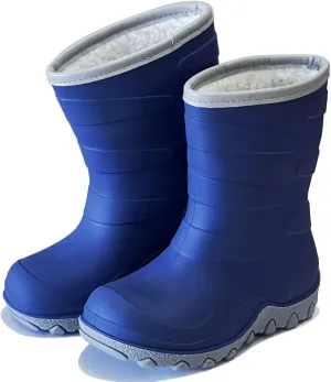 Toddler Winter Rain Boots, Insulated Waterproof Kids Snow Boots Fleece Lined Cozy Insulated Boot for Boys Girls