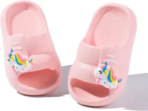 Toddlers Boys & Girls Slides Cute Animals EVA Lightweight Slip-On Kids Slippers for Indoor Outdoor