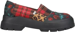 TOMS Womens Alpargata Plaid Platform Loafers Casual - Multi, Red - Size 8.5 B