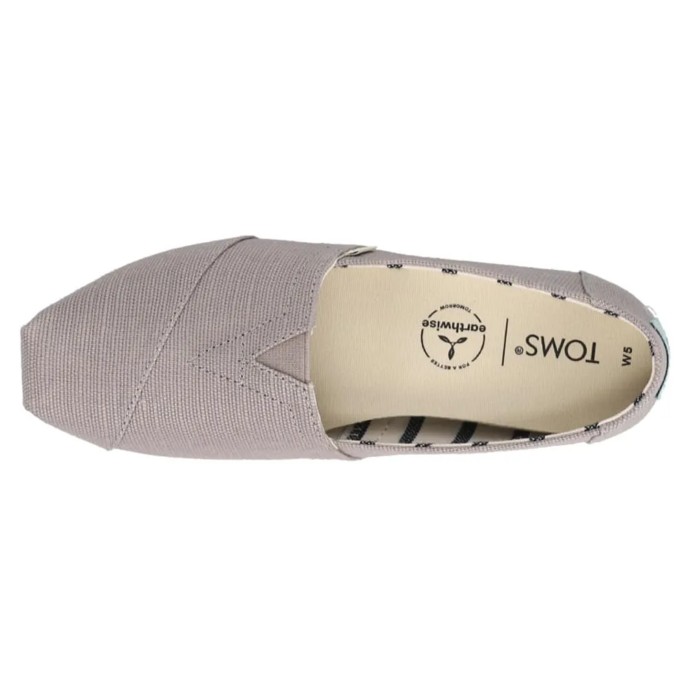 TOMS Womens Alpargata Slip On Flats Casual - Grey - Size 11 B