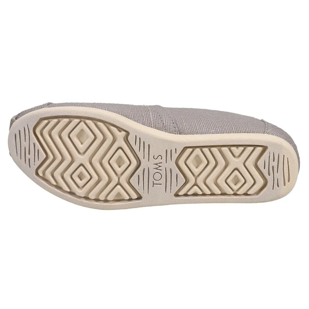 TOMS Womens Alpargata Slip On Flats Casual - Grey - Size 11 B