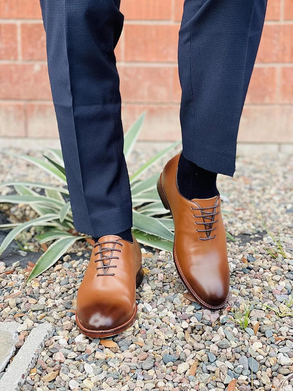 TOTO Men's Invisible Height Increasing Elevator Shoes - Brown Premium Leather Lace-up Formal Oxfords - 2.6 Inches Taller - S3002 - Size 9 D(M) US