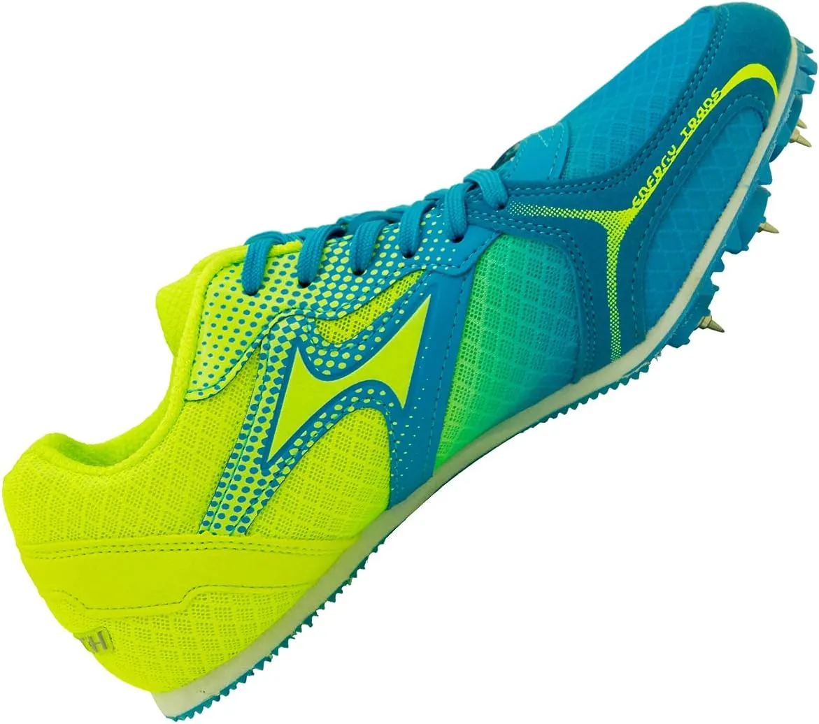Track Spike Running Sprint Shoes - Men's Athletic Running Track Shoes - Blue, Red - Model 5599