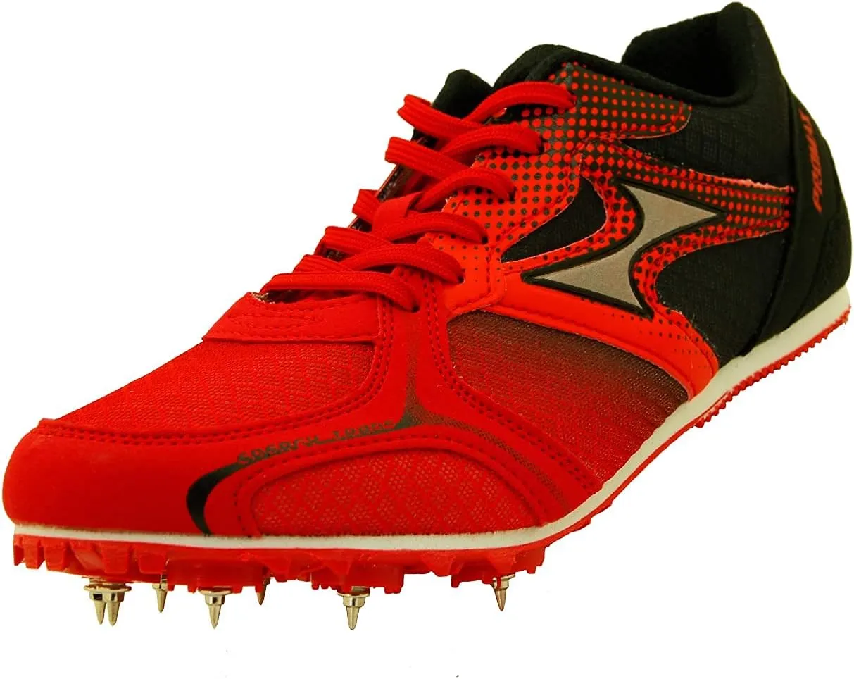 Track Spike Running Sprint Shoes - Men's Athletic Running Track Shoes - Blue, Red - Model 5599