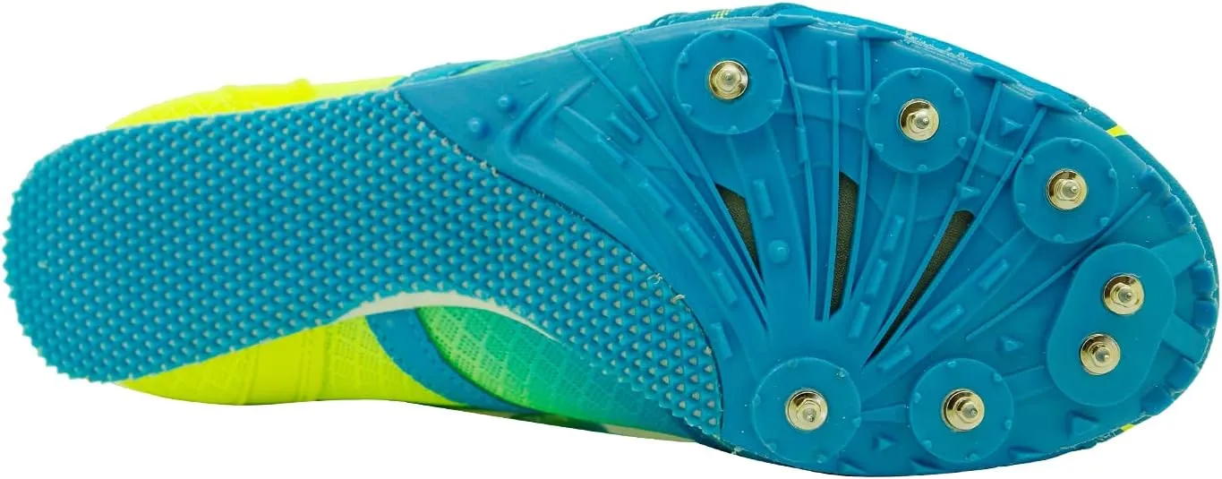 Track Spike Running Sprint Shoes - Men's Athletic Running Track Shoes - Blue, Red - Model 5599