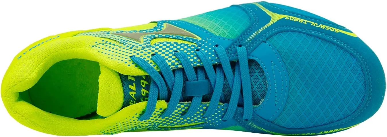 Track Spike Running Sprint Shoes - Men's Athletic Running Track Shoes - Blue, Red - Model 5599