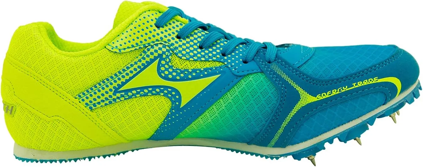 Track Spike Running Sprint Shoes - Men's Athletic Running Track Shoes - Blue, Red - Model 5599