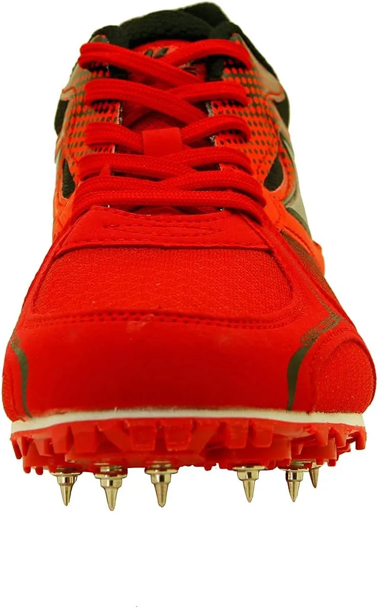 Track Spike Running Sprint Shoes - Men's Athletic Running Track Shoes - Blue, Red - Model 5599