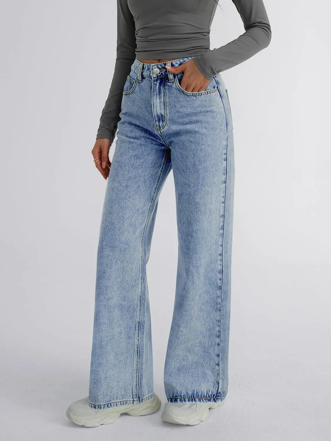 Trendy Queen Womens Baggy Jeans Wide Leg Denim Pants Boyfriend Loose Streetwear Trousers Fall Fashion y2k Outfits 2025