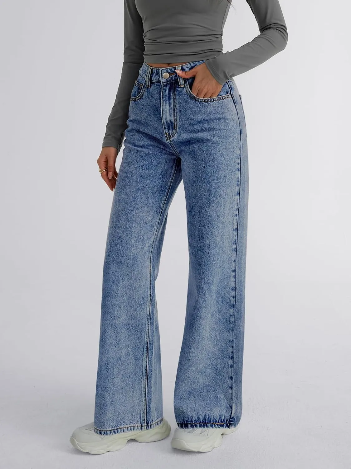 Trendy Queen Womens Baggy Jeans Wide Leg Denim Pants Boyfriend Loose Streetwear Trousers Fall Fashion y2k Outfits 2025