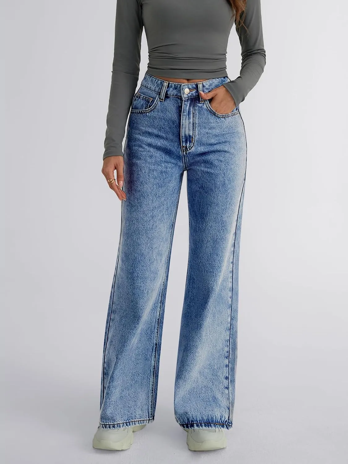 Trendy Queen Womens Baggy Jeans Wide Leg Denim Pants Boyfriend Loose Streetwear Trousers Fall Fashion y2k Outfits 2025