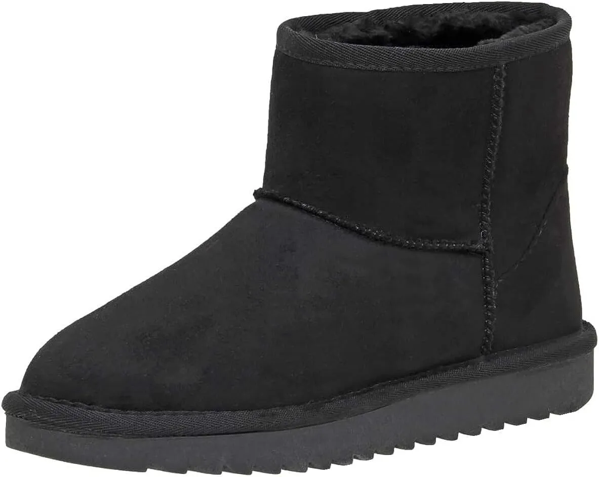 TruFox Womens Winter Boots Classic Faux Fur Lined Slip On Ankle Boots