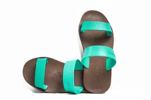 Twin Brown Sole Green Strap