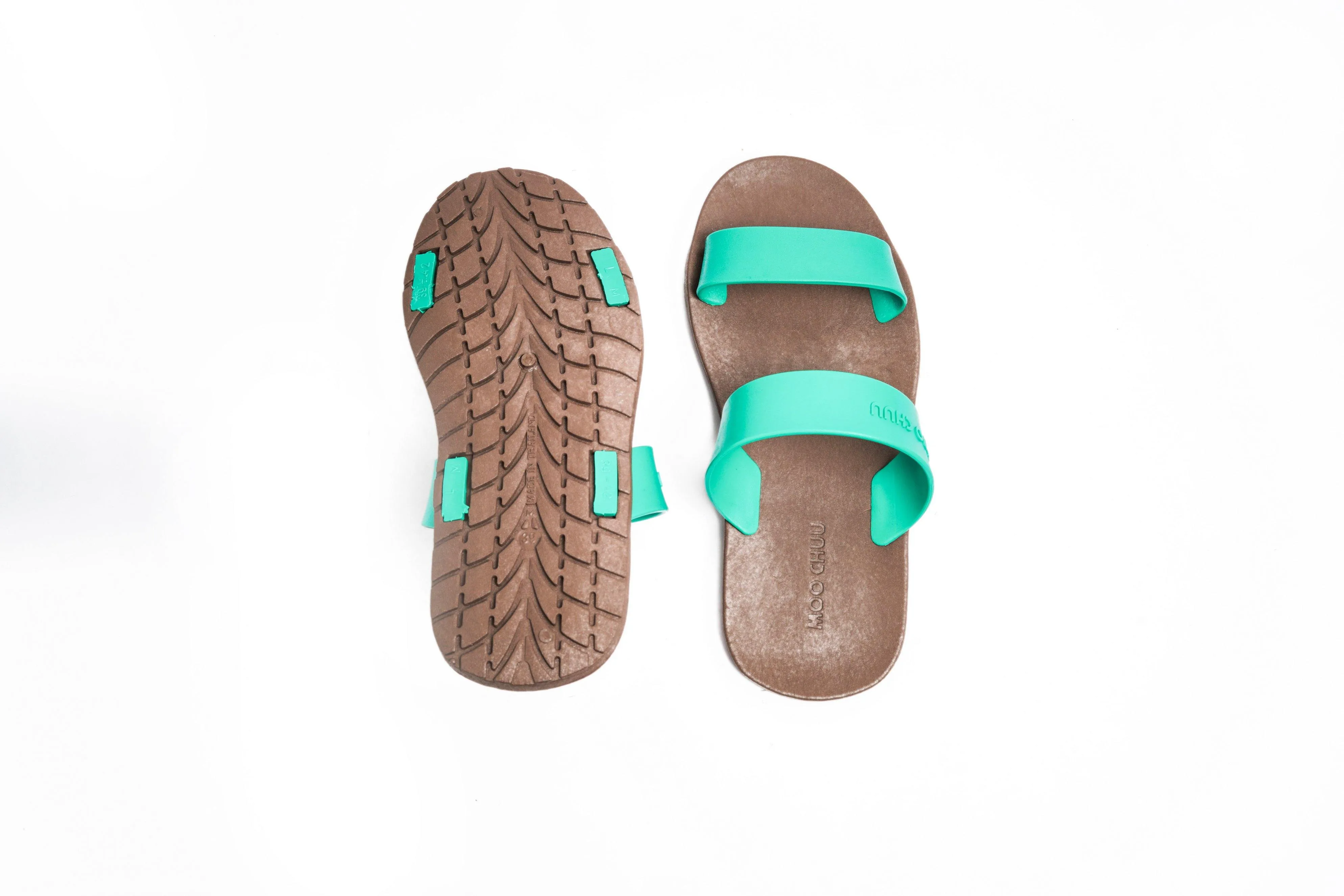 Twin Brown Sole Green Strap
