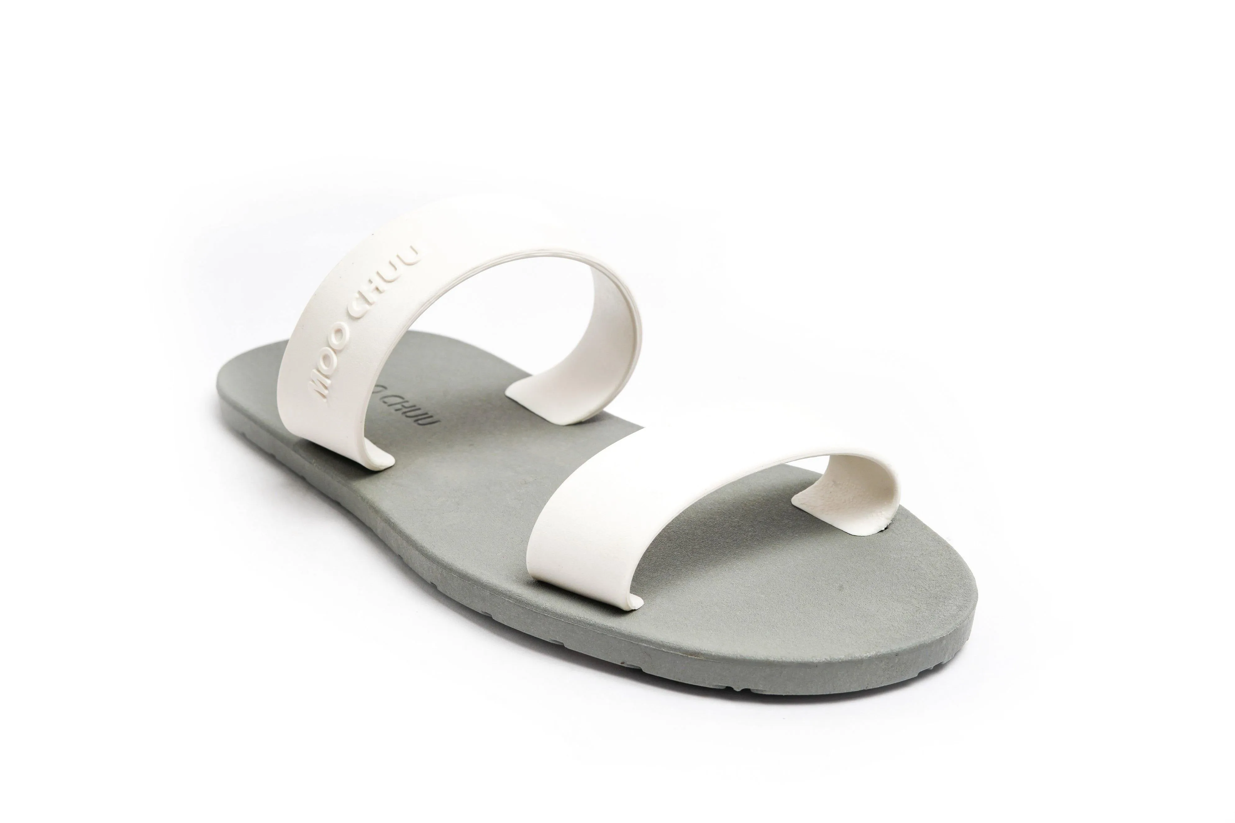 Twin Grey Sole White Strap