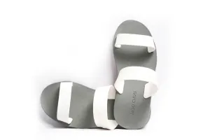 Twin Grey Sole White Strap